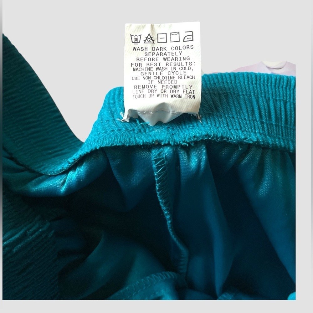 Women’s KORET Zanzibar Stretch Pull On Teal Pants Size 12 Vintage NWOT - Picture 5 of 6
